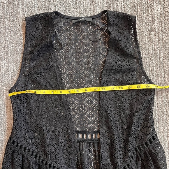 Crochet Vest Open Front Sleeveless Top Cardigan Cover Up S Small OS - Picture 4 of 4